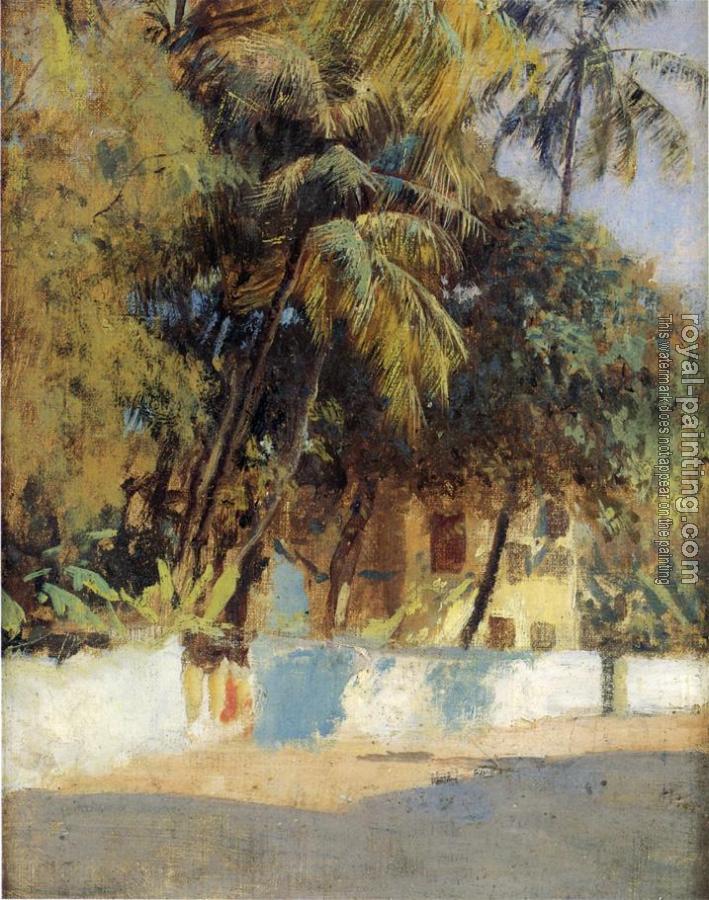 Edwin Lord Weeks : Street Scene Bombay